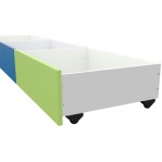 KIT 3 CAJONES BAJO CAMA NATURE (ROJO / AZUL / VERDE)