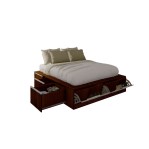 Cama PRO EMC 2 Plazas 1,40m con 6 cajones y 2 zapateros Wengue