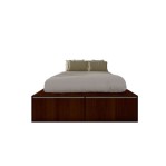 Cama PRO EMC 2 Plazas 1,40m con 6 cajones y 2 zapateros Wengue