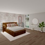 Cama PRO EMC 2 Plazas 1,40m con 6 cajones y 2 zapateros Wengue