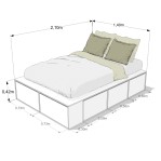 Cama PRO EMC 2 Plazas 1,40m con 6 cajones y 2 zapateros Wengue