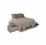 Cama PRO EMC Queen 1.60m con 6 cajones y 2 zapateros Blanco