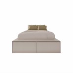 Cama PRO EMC Queen 1.60m con 6 cajones y 2 zapateros Blanco