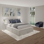Cama PRO EMC Queen 1.60m con 6 cajones y 2 zapateros Blanco