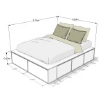 Cama PRO EMC Queen 1,60m con 6 cajones y 2 zapateros Báltico