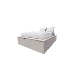Cama Box EMC Queen 1,60m con 6 Cajones y 2 Zapateros Seda Giorno
