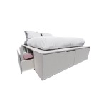 Cama Box EMC Queen 1,60m con 6 Cajones y 2 Zapateros Seda Giorno