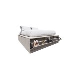 Cama Box EMC Queen 1,60m con 6 Cajones y 2 Zapateros Seda Giorno