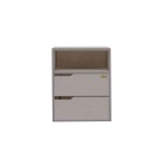 Mesa de Luz EMC Con 2 Cajones y Estante Seda Giorno