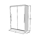 Placard Súper Profundo EMC 1,80m Puertas Corredizas Blanco