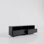 Rack Mesa Mueble TV Moderno 60 pulgadas 160cm Color Negro