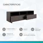 Rack Mesa Mueble TV Moderno 60 pulgadas 160cm Color Wengue