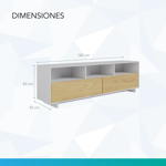 Rack Mesa Mueble TV Moderno 60 pulgadas 160cm Color Nordico