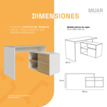 Escritorio Articulado Nordico Moderno Oficina Pc 130cm EA02