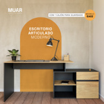 Escritorio Articulado Oslo Moderno Oficina Pc 130cm EA02