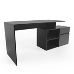 Escritorio Articulado Negro Moderno Oficina Pc 130cm EA02