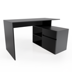 Escritorio Articulado Negro Moderno Oficina Pc 130cm EA02