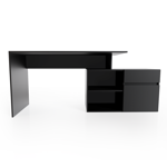 Escritorio Articulado Negro Moderno Oficina Pc 130cm EA02