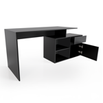 Escritorio Articulado Negro Moderno Oficina Pc 130cm EA02