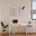 Escritorio Articulado Blanco Moderno Oficina PC 120cm ER120
