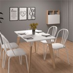 Escritorio Flotante Plegable Dielfe RNB Color Roble y Blanco ECO063