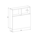 Escritorio Flotante Plegable Dielfe RNB Color Roble y Blanco ECO063