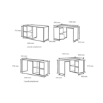 Escritorio Dielfe Modular Marron Roble Natural EMM120