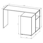 Escritorio Dielfe Modular Marron Roble Natural EMM120
