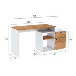 Escritorio Centro Estant Milan Blanco Paraiso Ancho 168cm