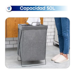 Canasto Cesto Plagable Waggs Ropa Laundry Organizador Gris