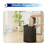 Canasto Cesto Plagable Waggs Ropa Laundry Organizador Gris