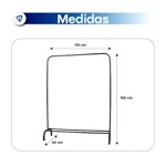 Perchero Movil Metalico Barral Exhibidor Resistente Waggs