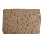 Alfombra Para Baño Beige Con Base Pvc Antideslizante