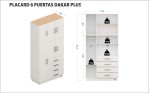 PLACARD DAKAR PLUS 6 PUERTAS - BLANCO