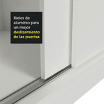Placard Madesa Max 2 Puertas Corredizas 2 Cajones 119x183 Cm