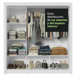 Placard Madesa Nobre Ropero Con 3 Puertas Corredizas 1 Espejo 170x205x51