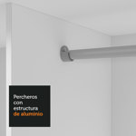 Placard Madesa Nobre Ropero Con 3 Puertas Corredizas 1 Espejo 170x205x51