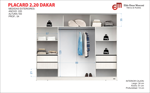 PLACARD DAKAR 3 PTAS CORREDIZAS 2.20 MTS. WENGUE            