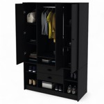 Ropero Placard 4 Puertas 2 Cajones Centro Estant Libe40n