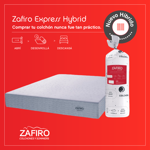 Colchón de Resortes Queen Size Zafiro Express Hybrid 160x200