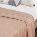 Cubrecama Nido de Abeja Queen Size Color Beige