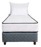 Sommier Y Colchón 1 Plaza 80cm X 190cm Espuma Alta Densidad 80KG Emma Estelar