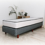 Sommier Y Colchón 1 Plaza 80cm X 190cm Espuma Alta Densidad 80KG Emma Estelar