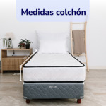 Sommier Y Colchón 1 Plaza 80cm X 190cm Espuma Alta Densidad 80KG Emma Estelar