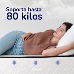 Sommier Y Colchón 1 Plaza 80cm X 190cm Espuma Alta Densidad 80KG Emma Estelar