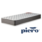 Sommier y Colchón Piero de Resortes Continuos 1 plaza - Almohada de Regalo