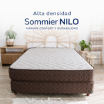 Colchon Y Sommier Nilo Estelar 2 Plazas 140 x 190 Espuma Firme Soporta p/persona 100kg