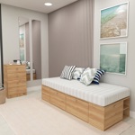 BOX BENETHON 1 PL  80 X 190 -  BAMBU (NEBRASKA NAT)         