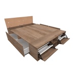 BOX BENETHON 2 PL 1.40 - GREI (NEBRASKA GRIS)               