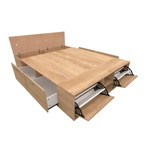BOX BENETHON 2 PL 1.40 - BAMBU (NEBRASKA NATURAL)           